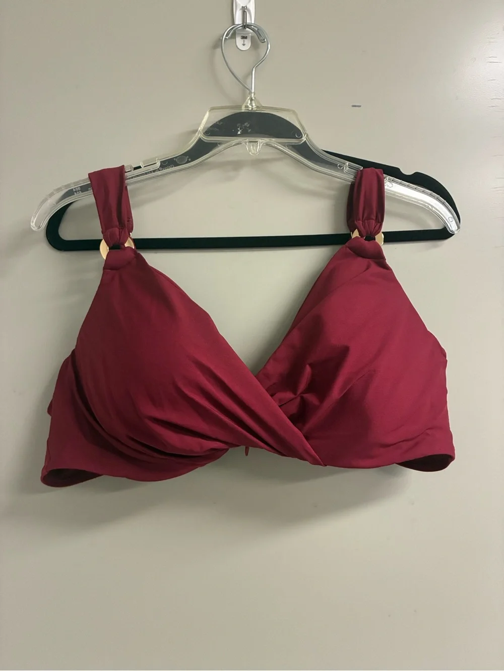 Miraclesuit Twist-Front Bra Top in Wine